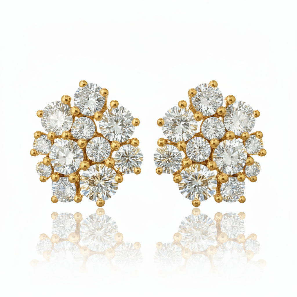 Eternal Cluster Diamond Earring image 6