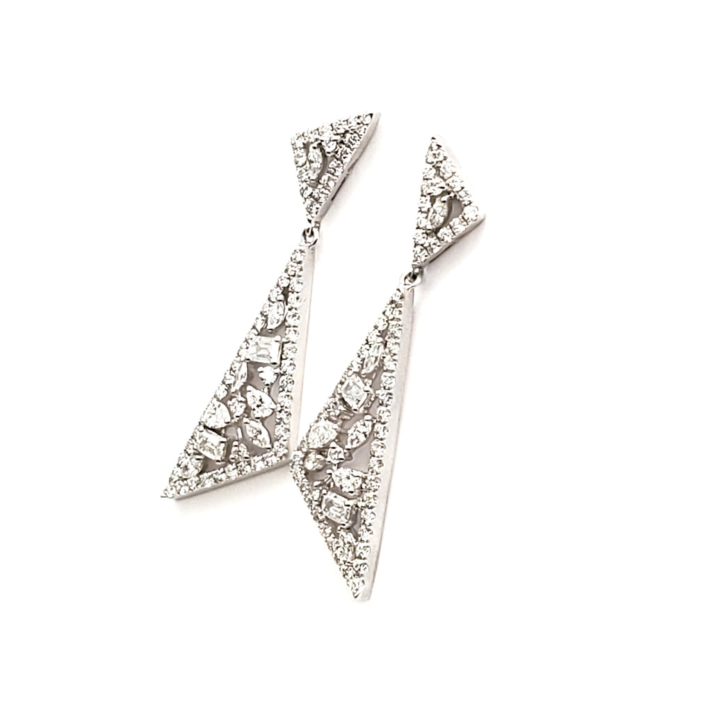 Triangle Shape Fancy Dangle Earring image 1