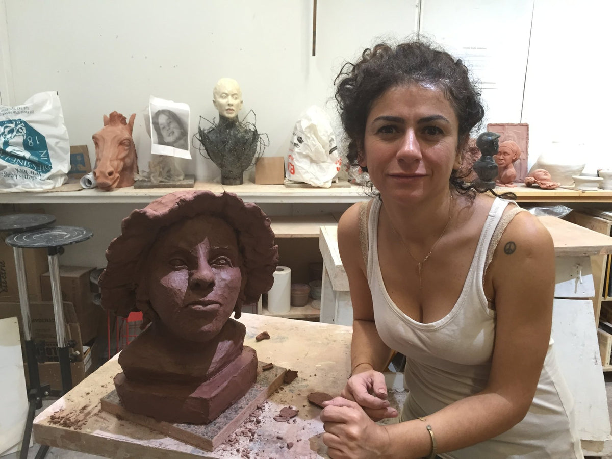 In the sculpture studio