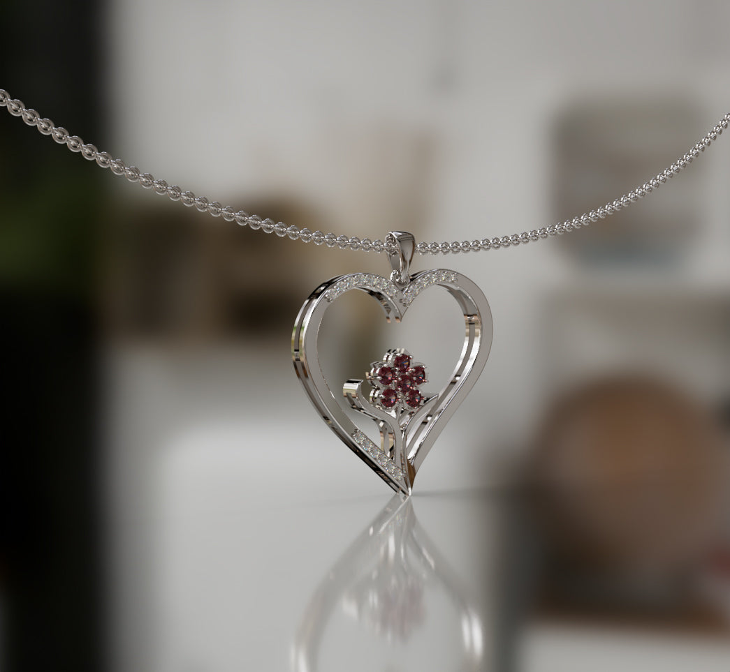 Heart Flower Pendant image 9