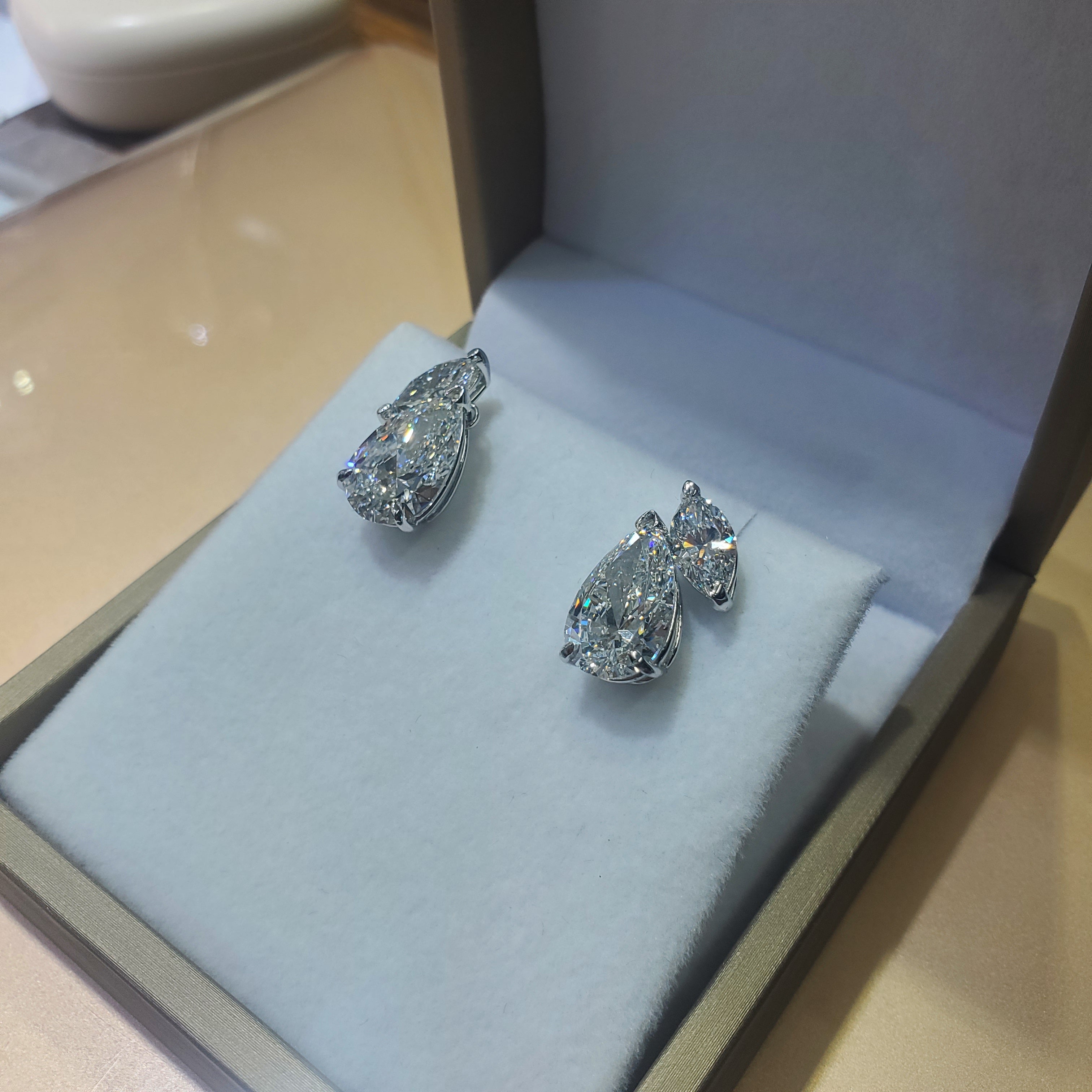 Flying Marquise and Pear Stud Earring image 4