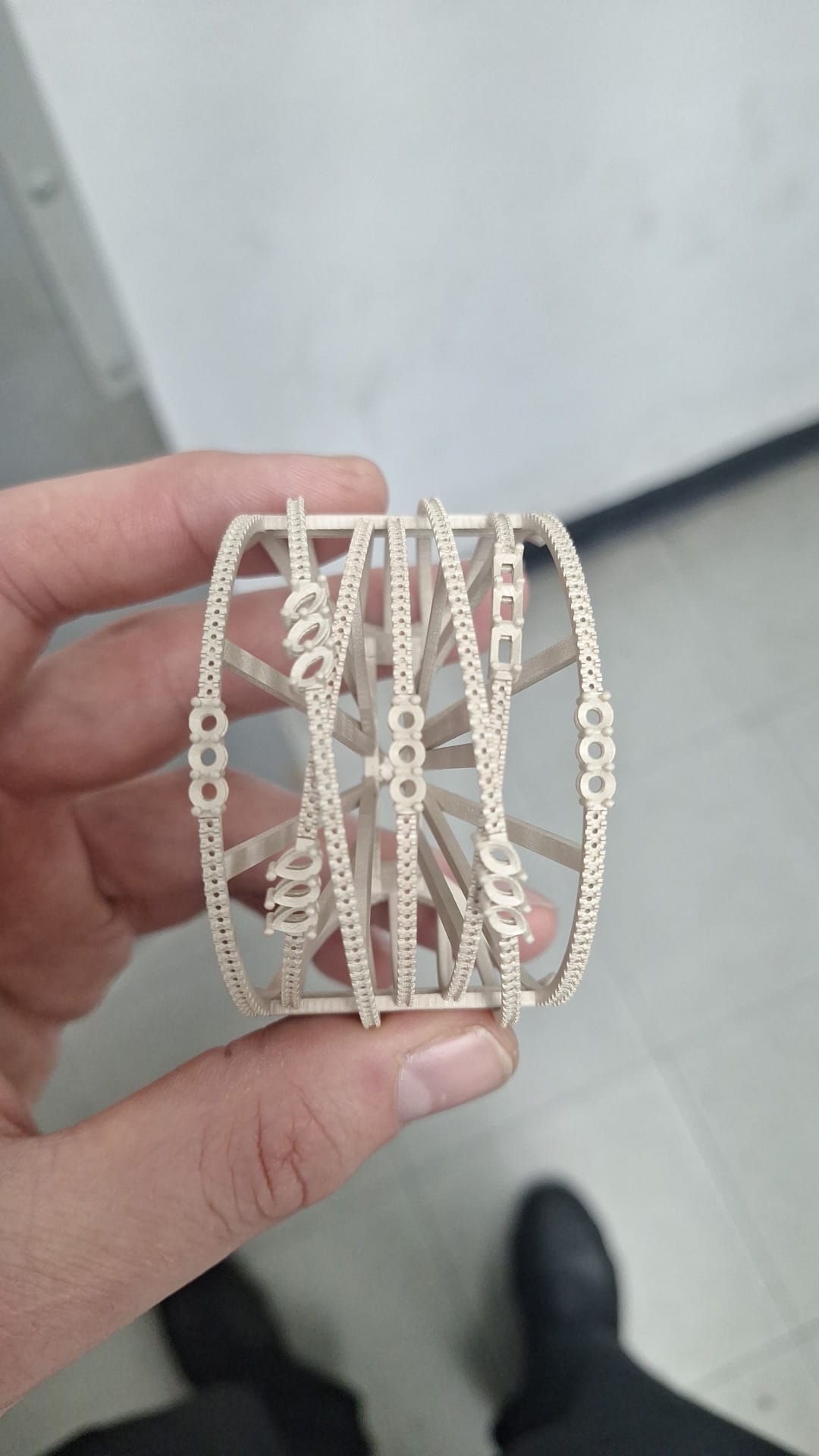 7 Rows Fancy Shapes Diamonds Cuff Bangle image 3