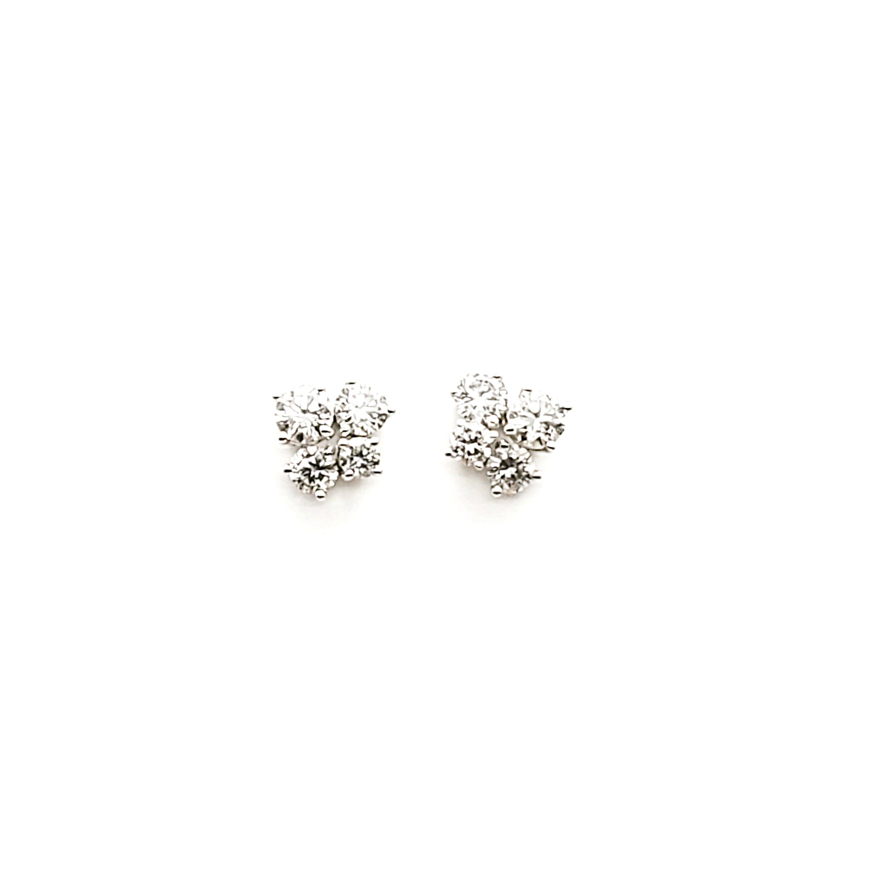 Four Stone Stud Earring image 1