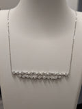 Double Row Diamond Bar Link Necklace image 0