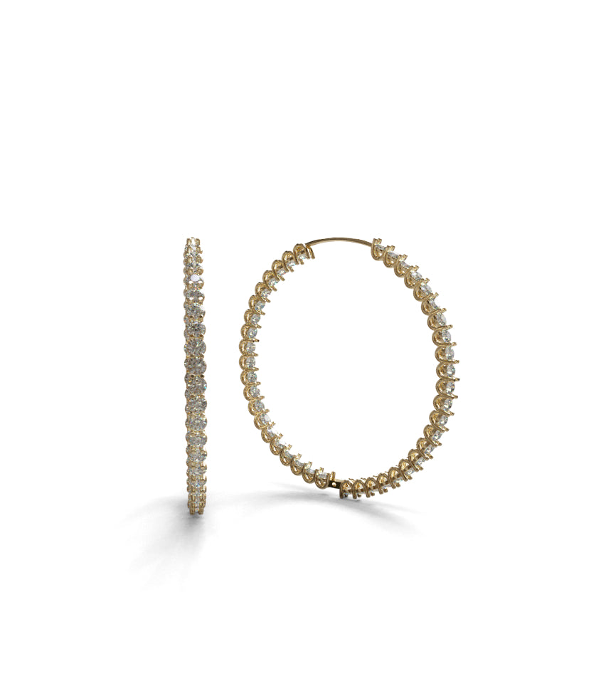 Inside Out Diamond Hoop Earring image 4
