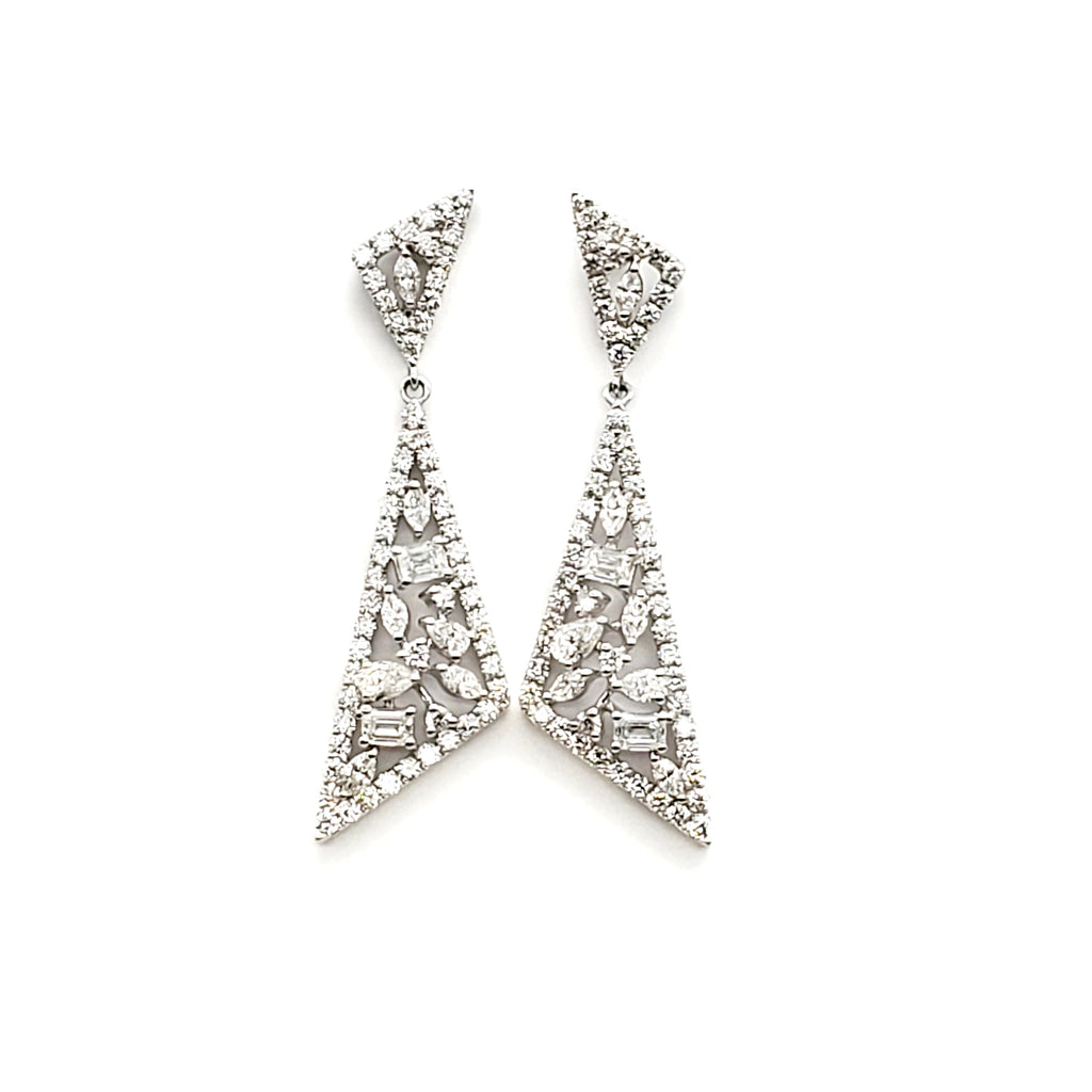 Triangle Shape Fancy Dangle Earring image 0