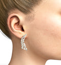 Wavy Fancy Diamond Cluster Earring image 0