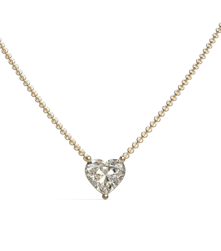 3ct Heart Solitaire Pendant image 0