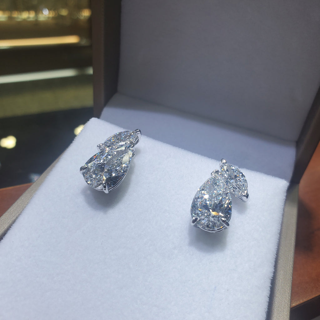 Flying Marquise and Pear Stud Earring image 2