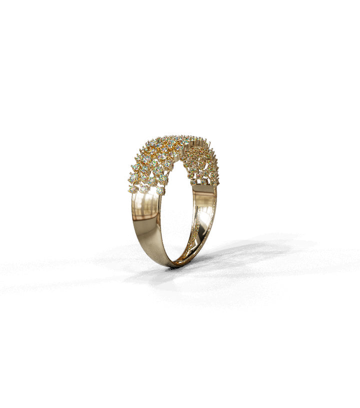 Round Cluster Diamond Bangle image 12
