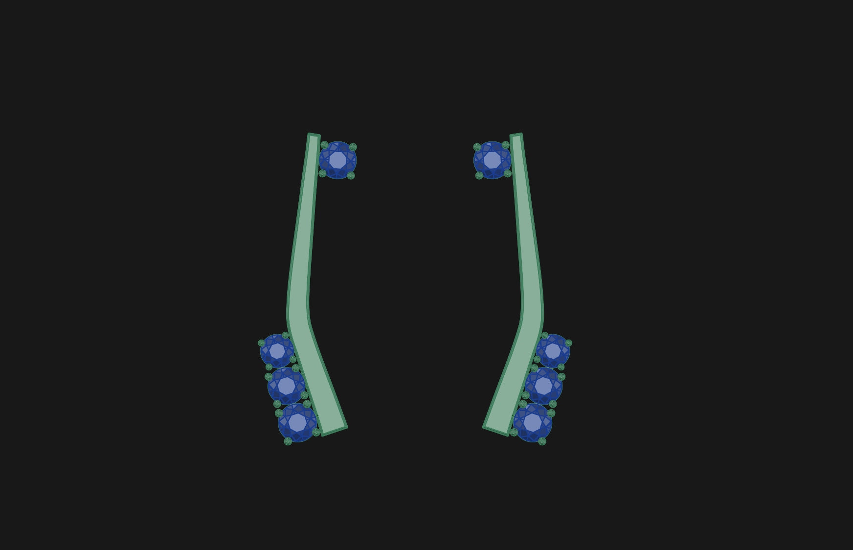 Curved Diamond Earring image 6