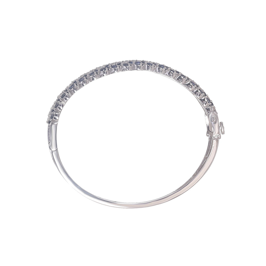 Diamond & Ruby Wave Design Bangle image 12