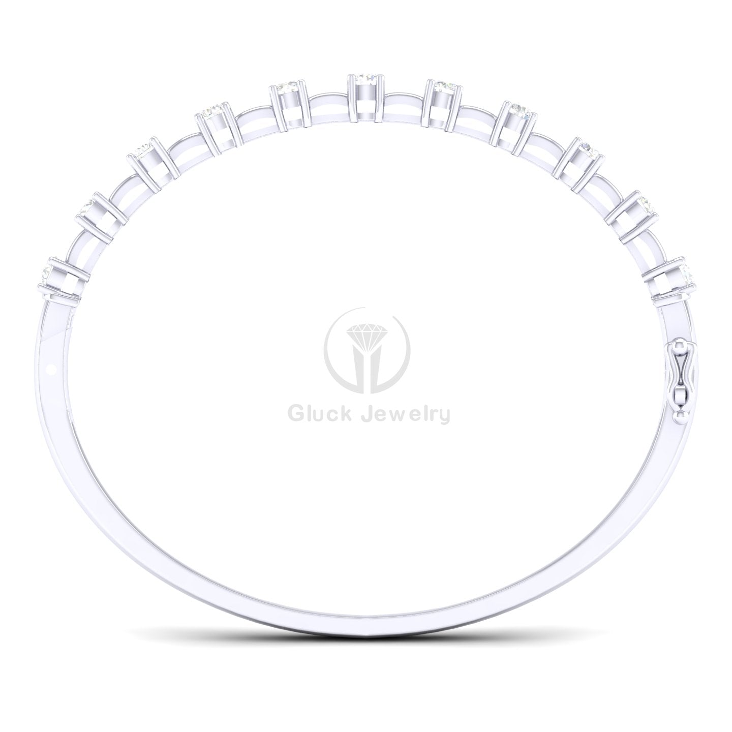 Eleven Round Basket Setting Bangle image 1