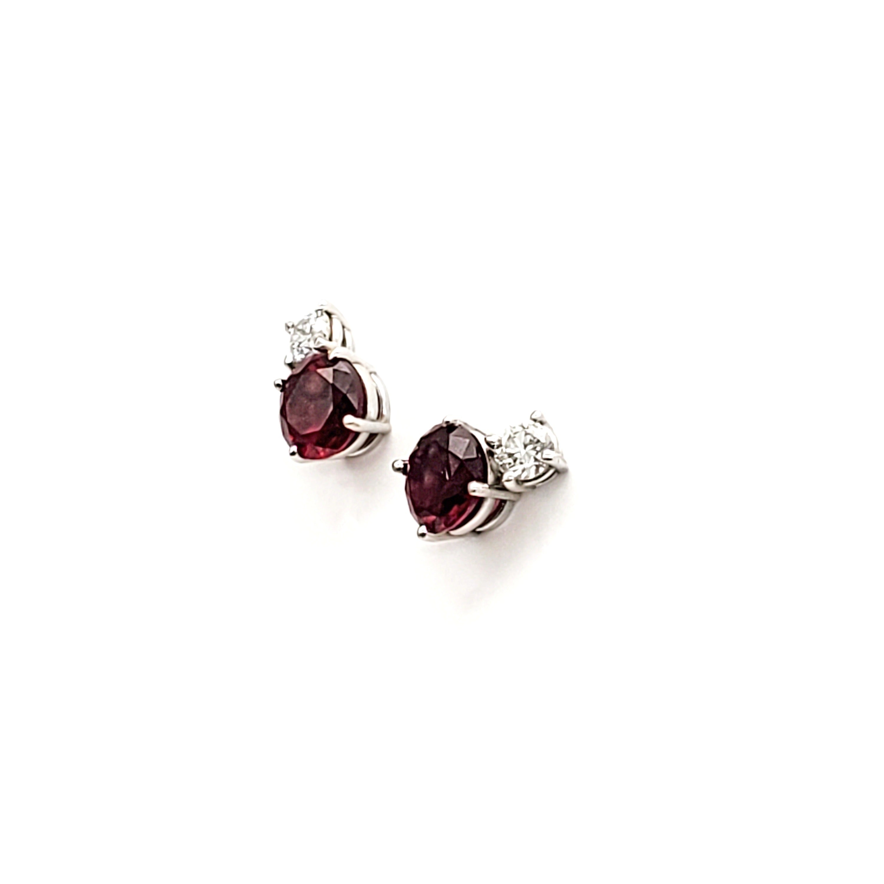 Ruby & Diamond Stud Earring image 1