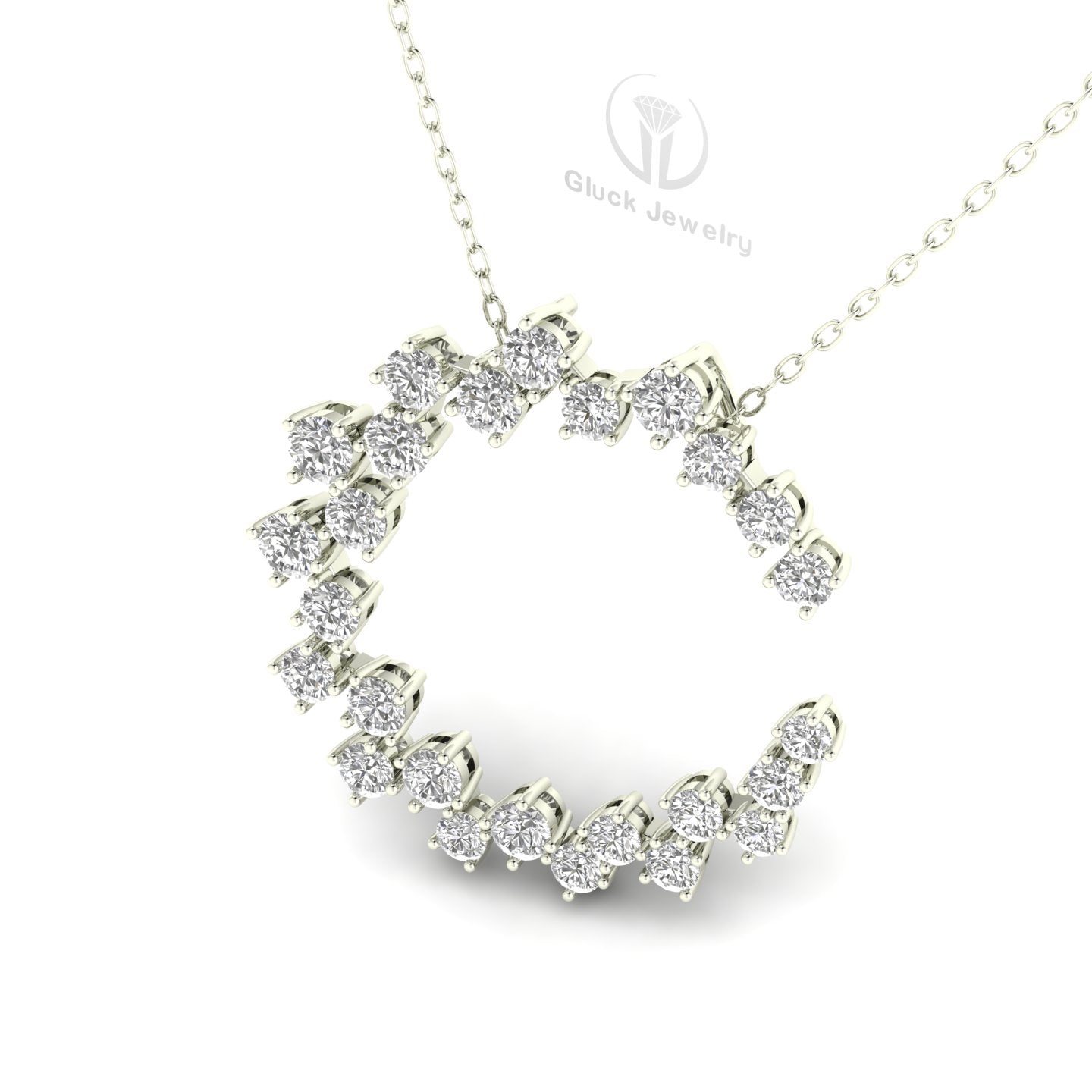 Round Diamonds Circle Pendant image 9
