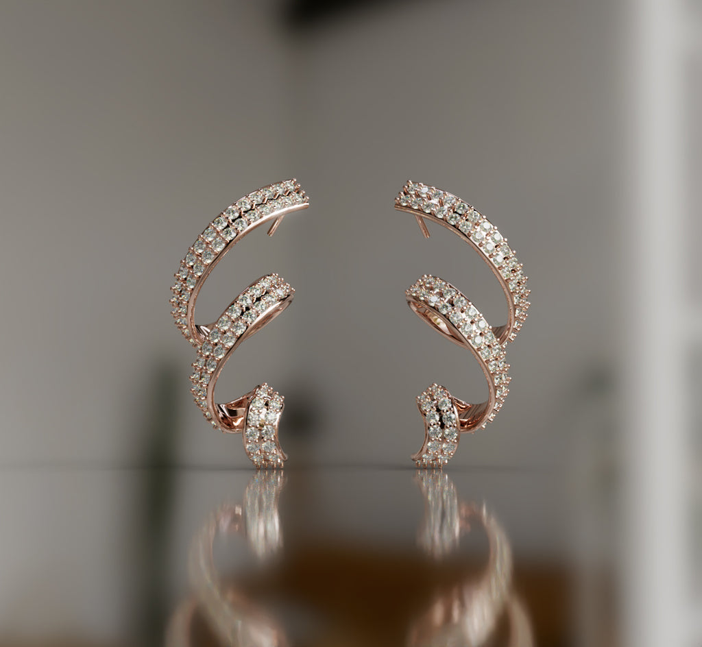 Circular Diamond Earring image 13