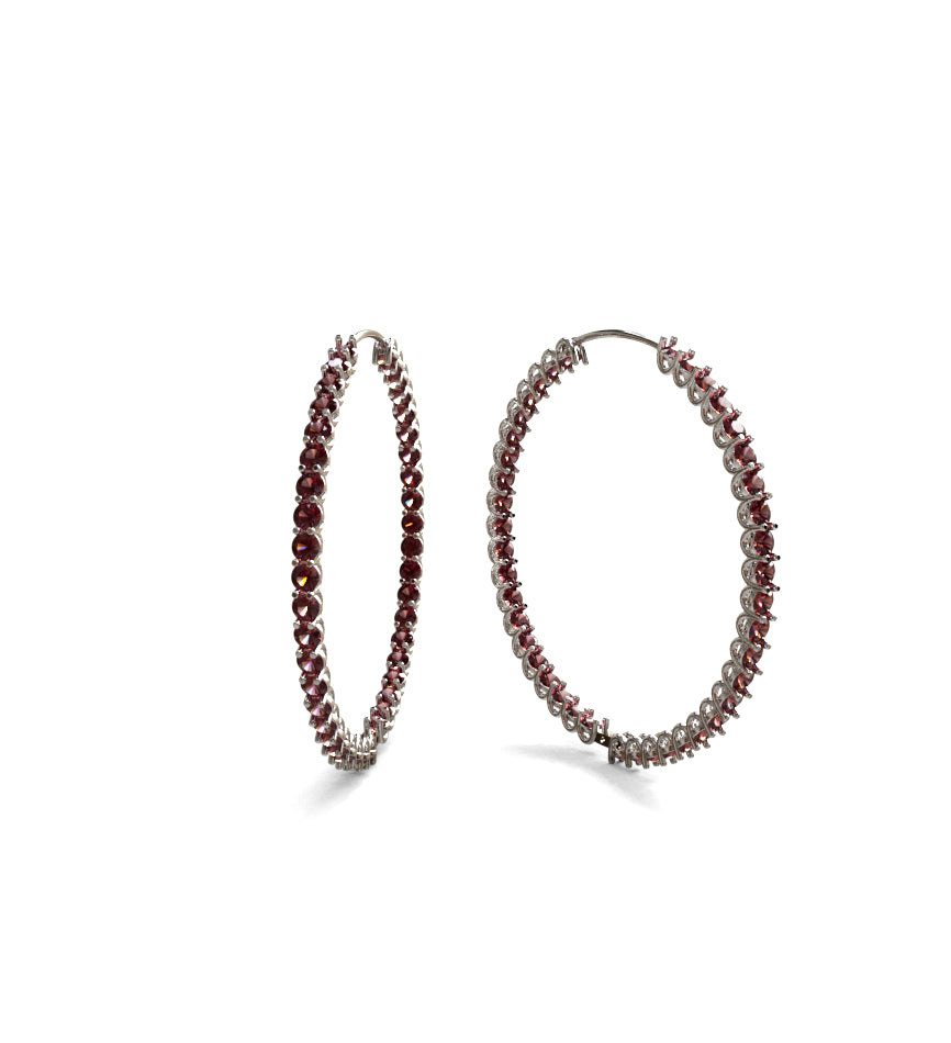 Inside Out Diamond Hoop Earring image 1