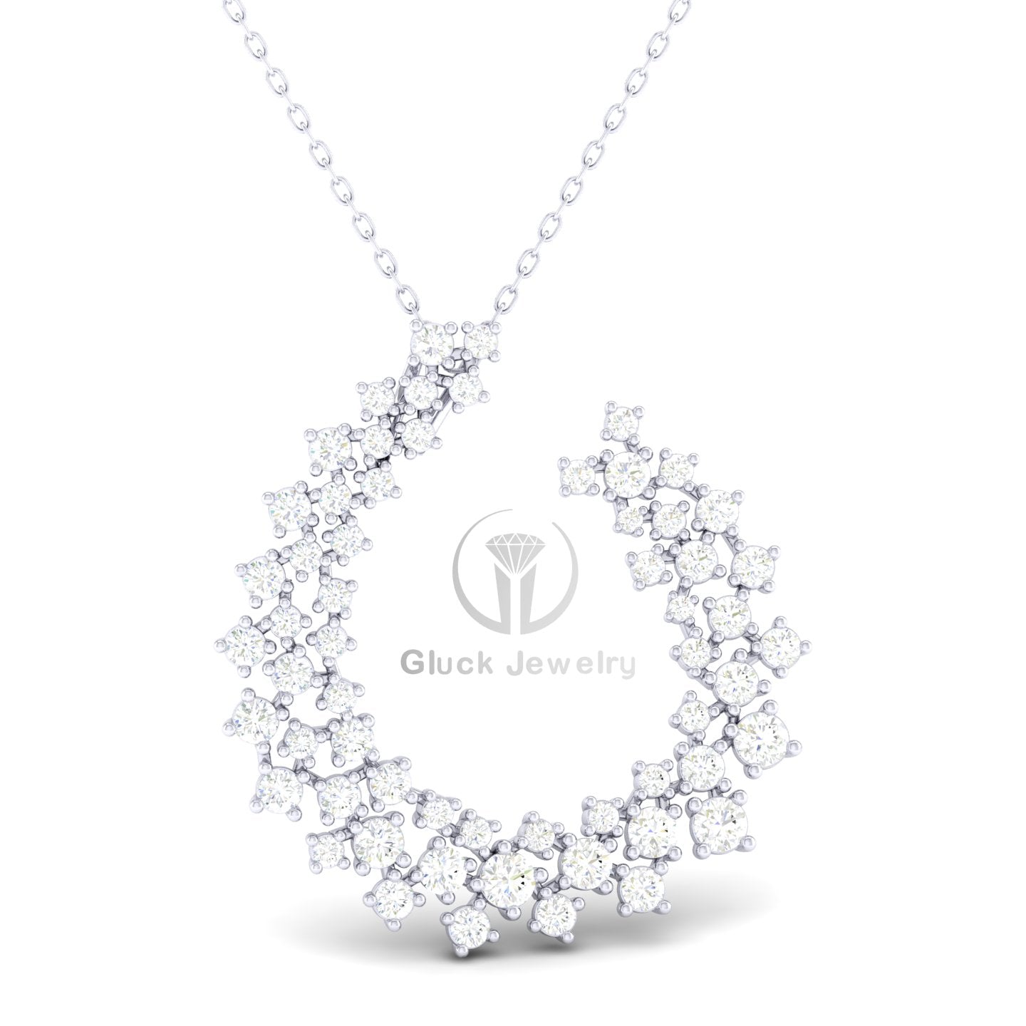 Open Circle Lab Grown Diamond Pendant image 8