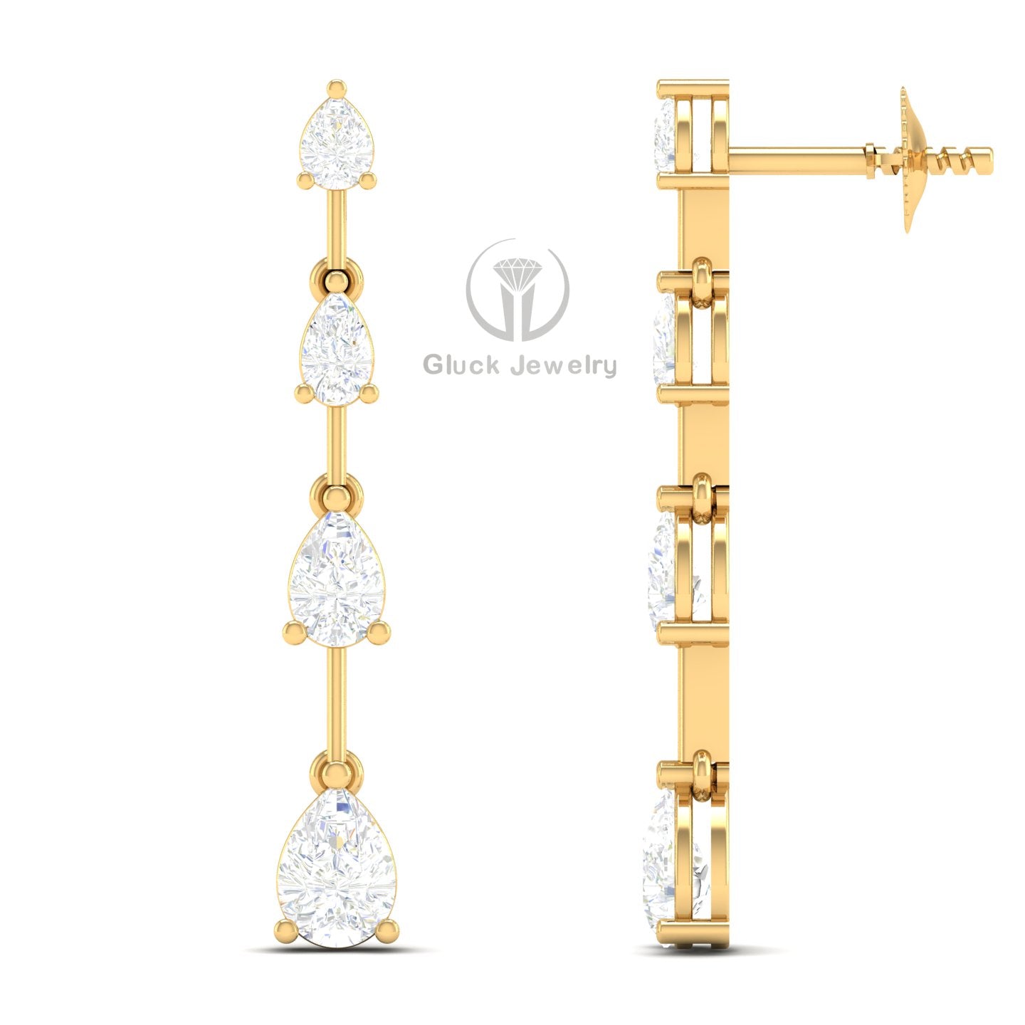 Pear Shape Drop Earring image 2