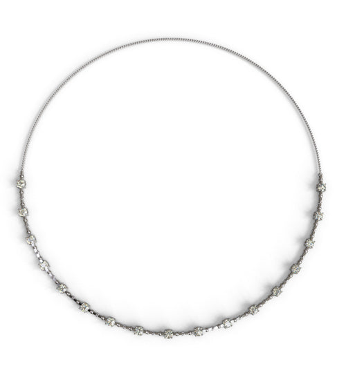 20 pointers Ball and Link Design Diamond Necklace image 0