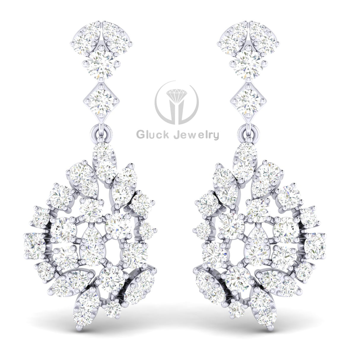 Diamond Dangle Earring image 3
