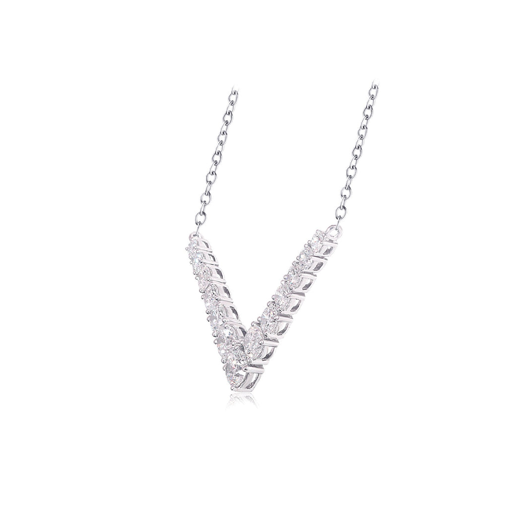 V shaped Diamond necklace image 1