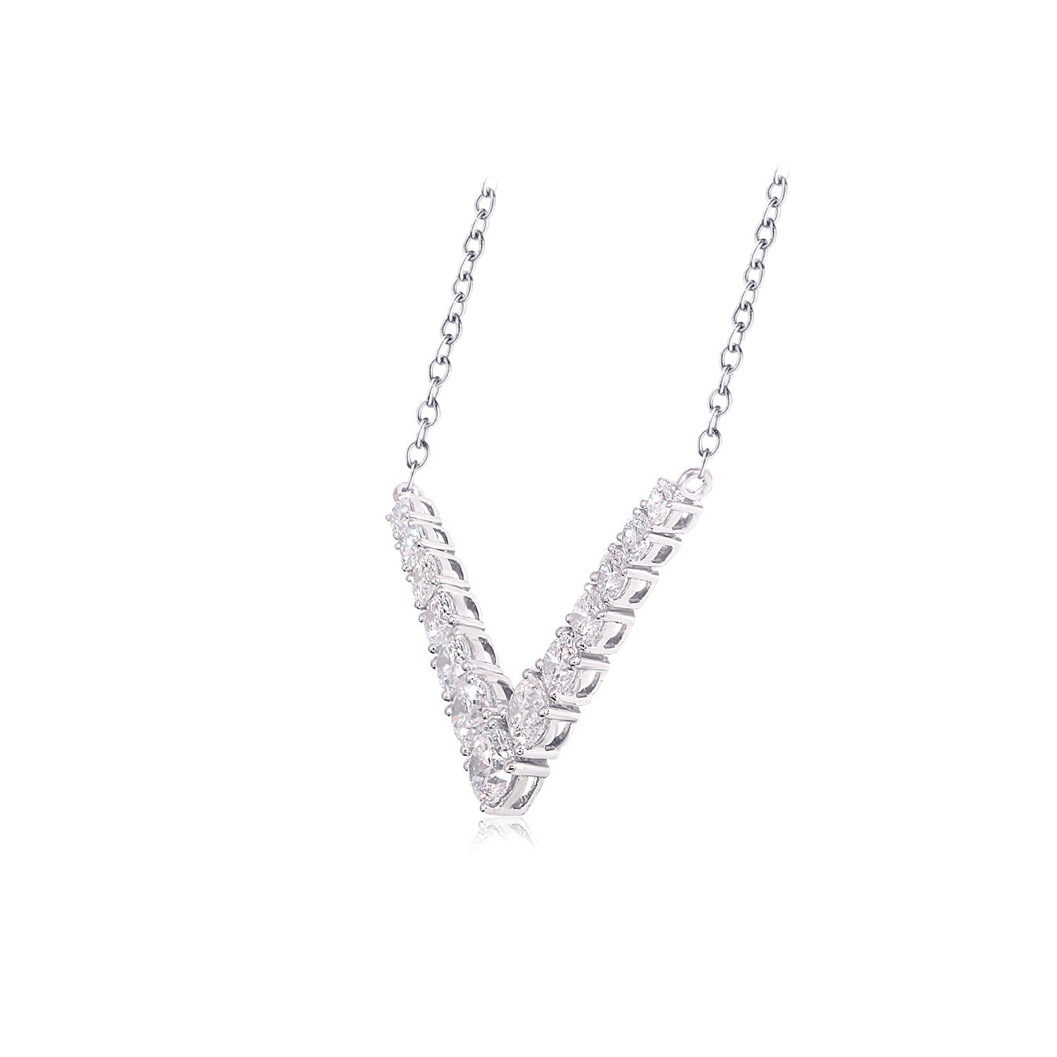 V shaped Diamond necklace image 1