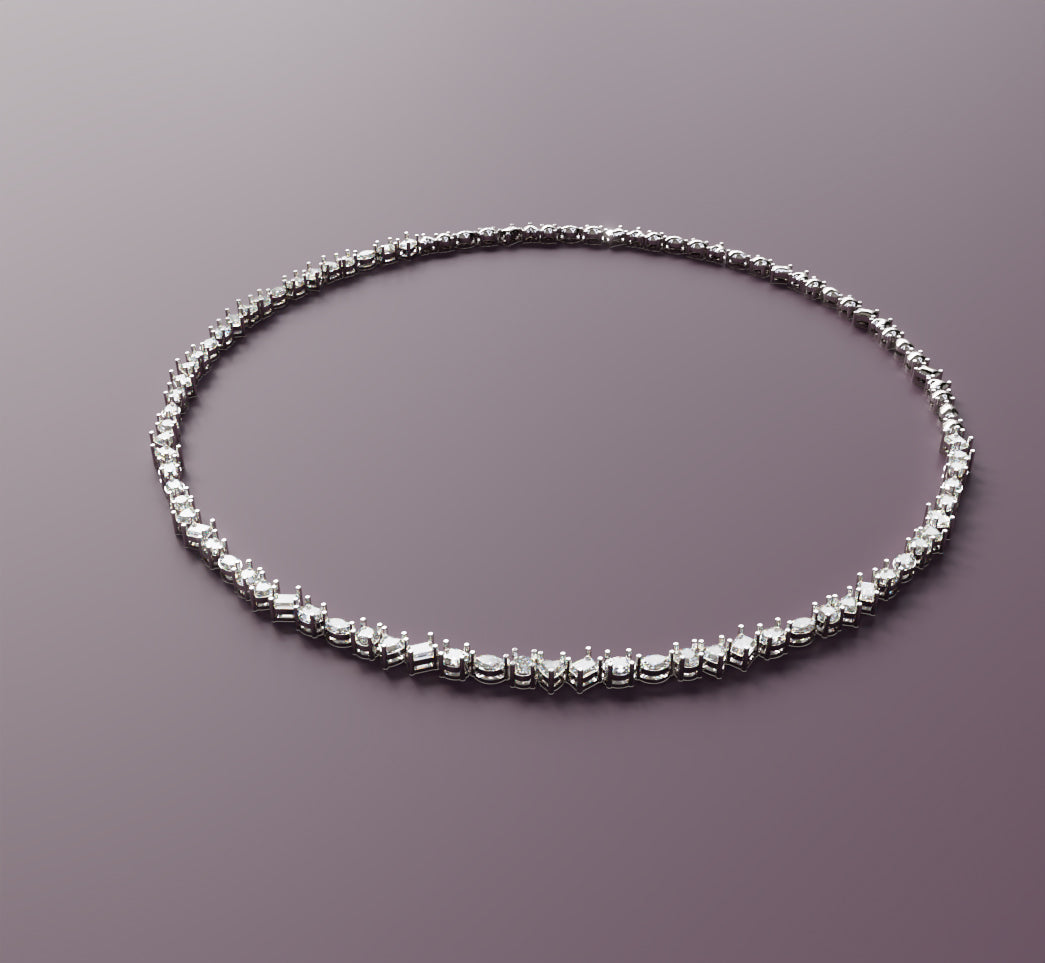 Mirror Fancy Shapes Diamond Necklace image 6