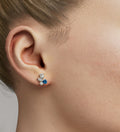 Mix Fancy Shapes Diamond and Blue Sapphire Stud Earring image 0