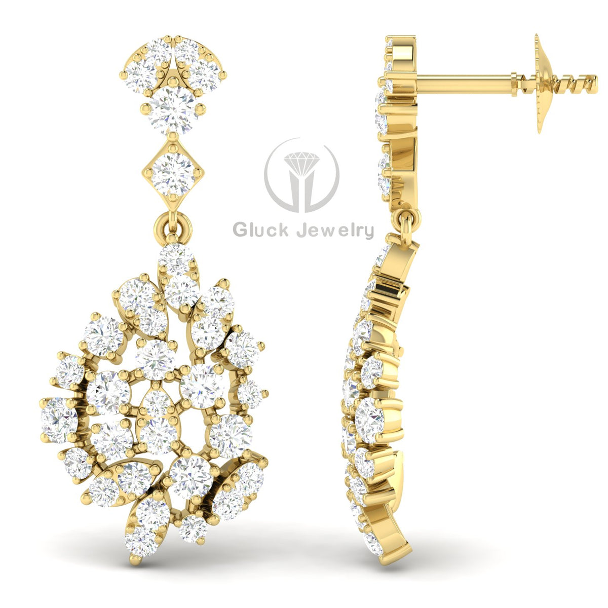Diamond Dangle Earring image 7