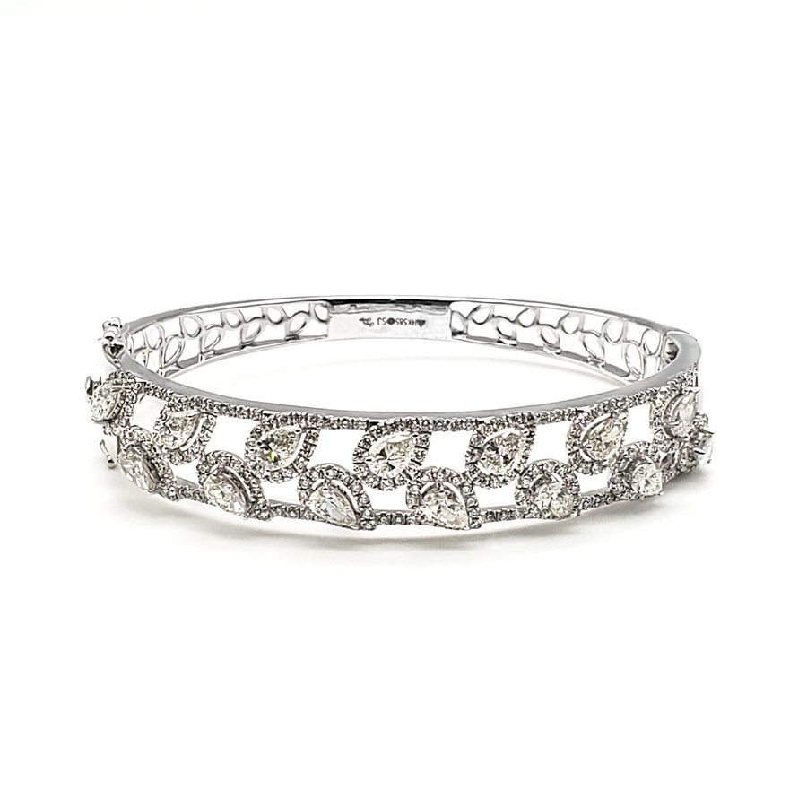 Pear Shape Diamond Bangle