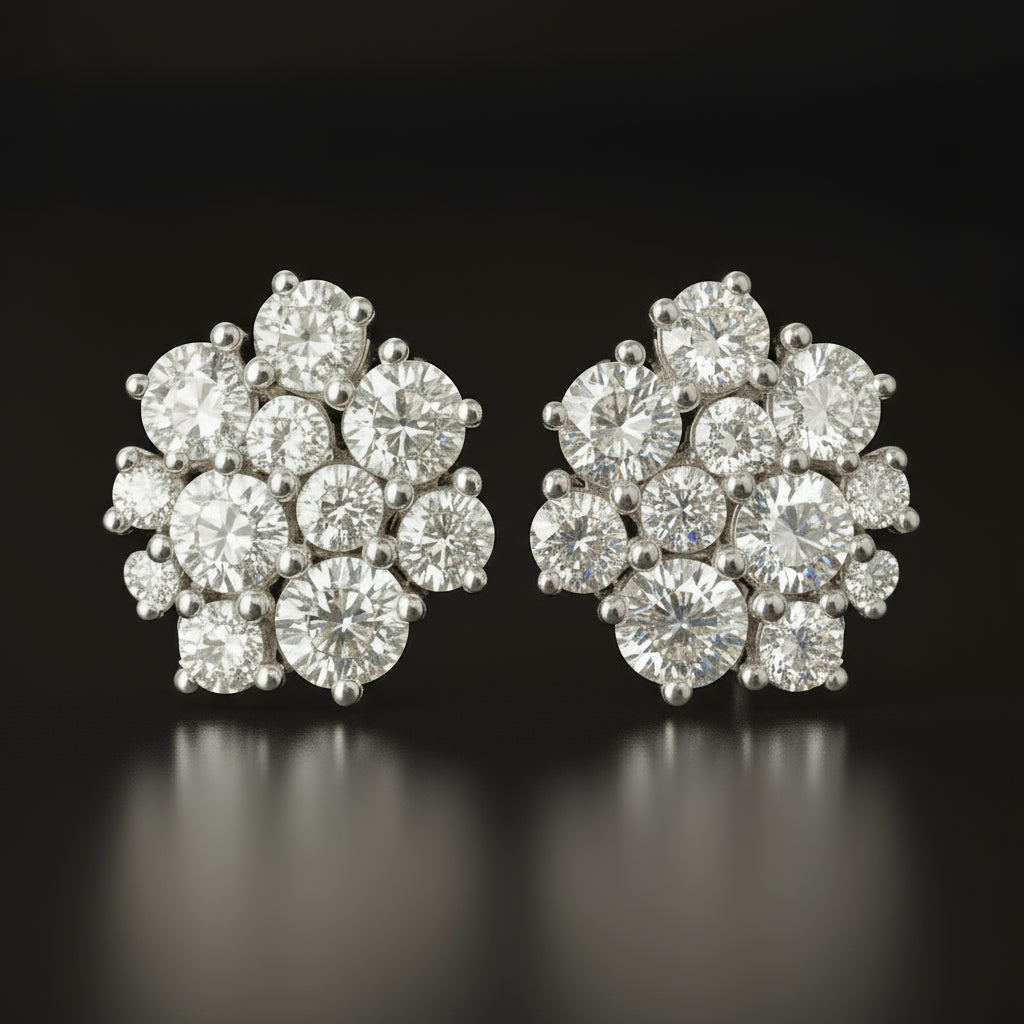 Eternal Cluster Diamond Earring image 9