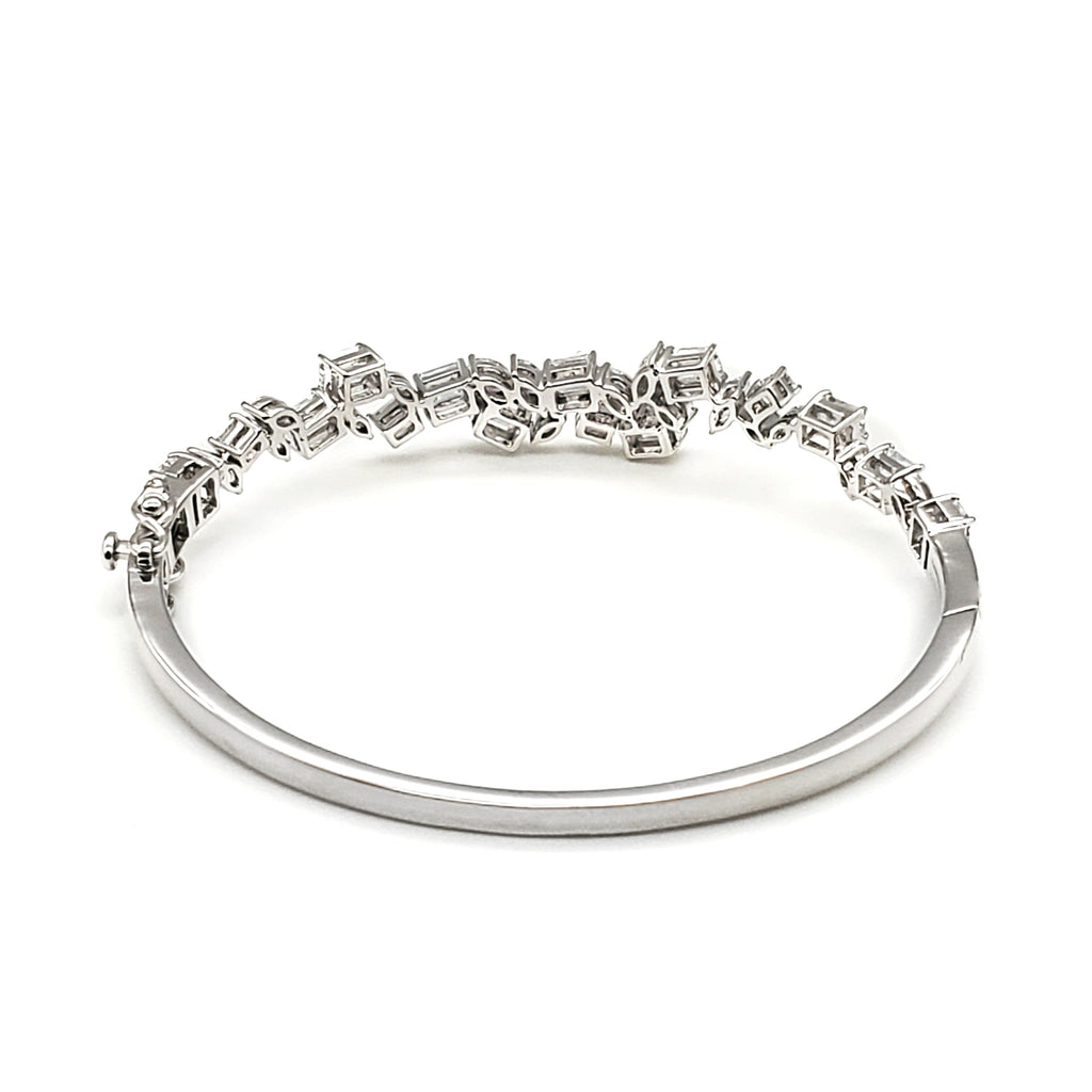Emerald & Marquise Cluster Bangle image 2