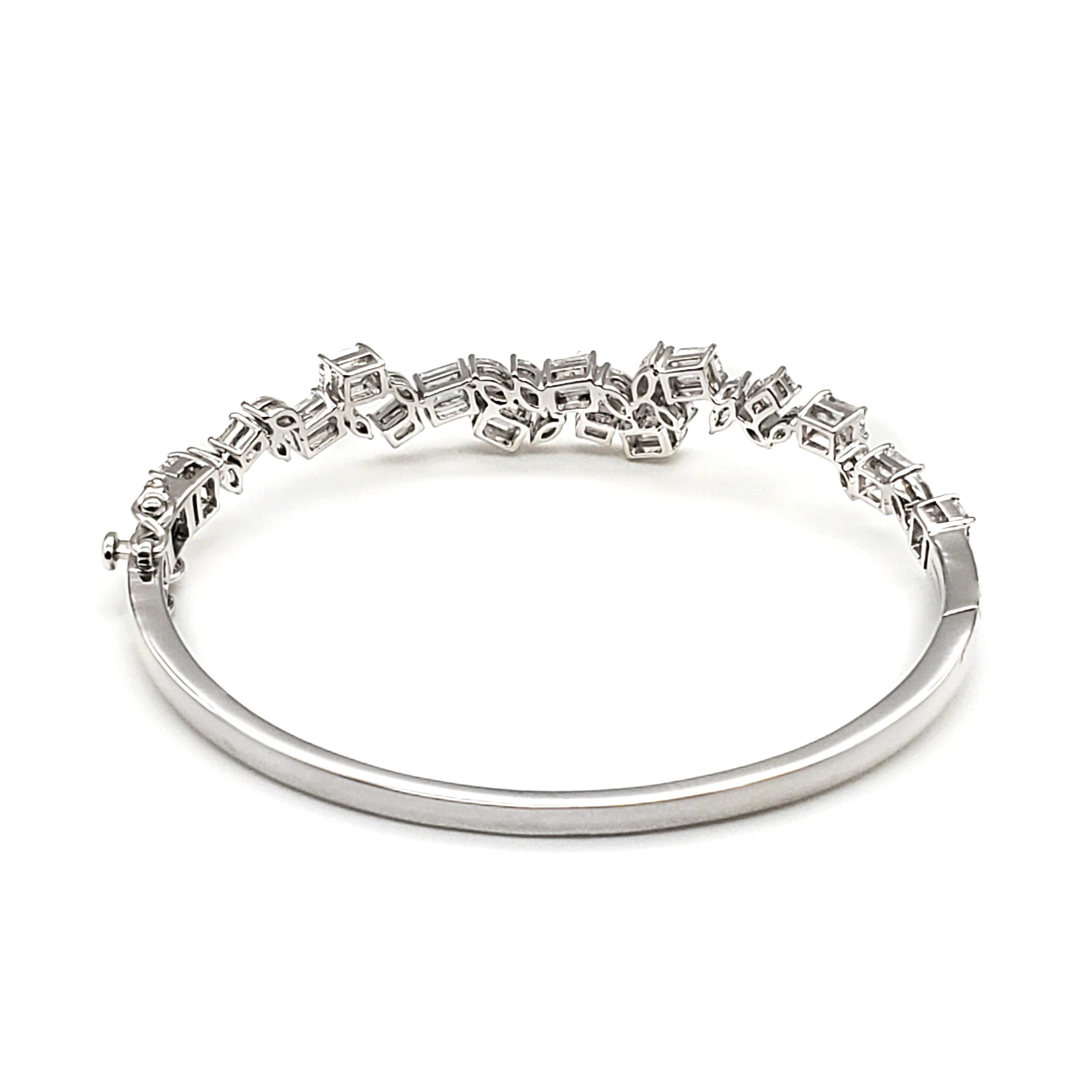 Emerald & Marquise Cluster Bangle image 2