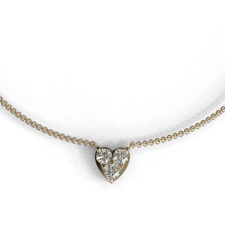 3 Carat Total Heart Shape Pendant image 1
