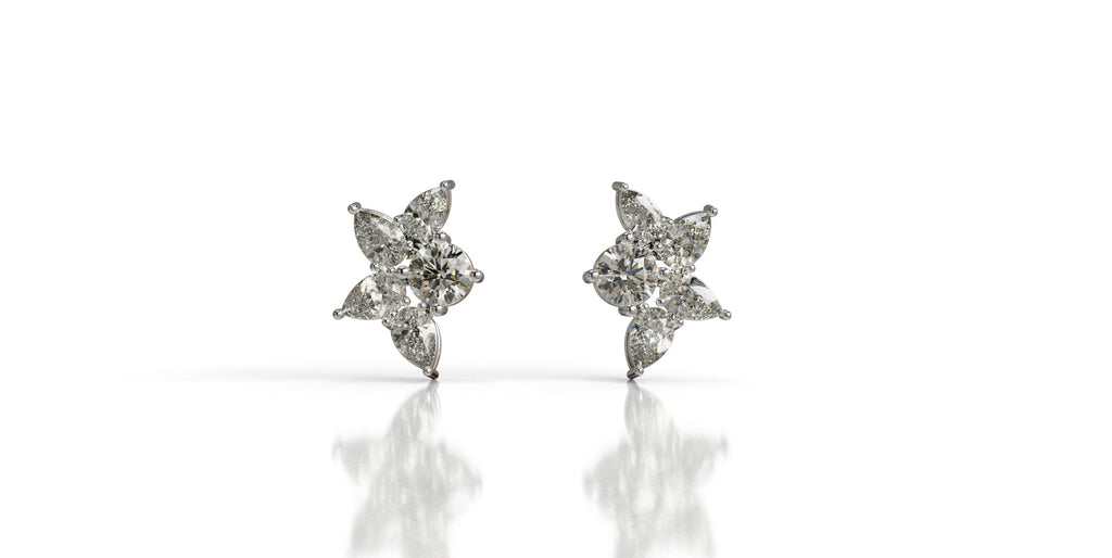 Pear Shape Butterfly Stud Earring image 3