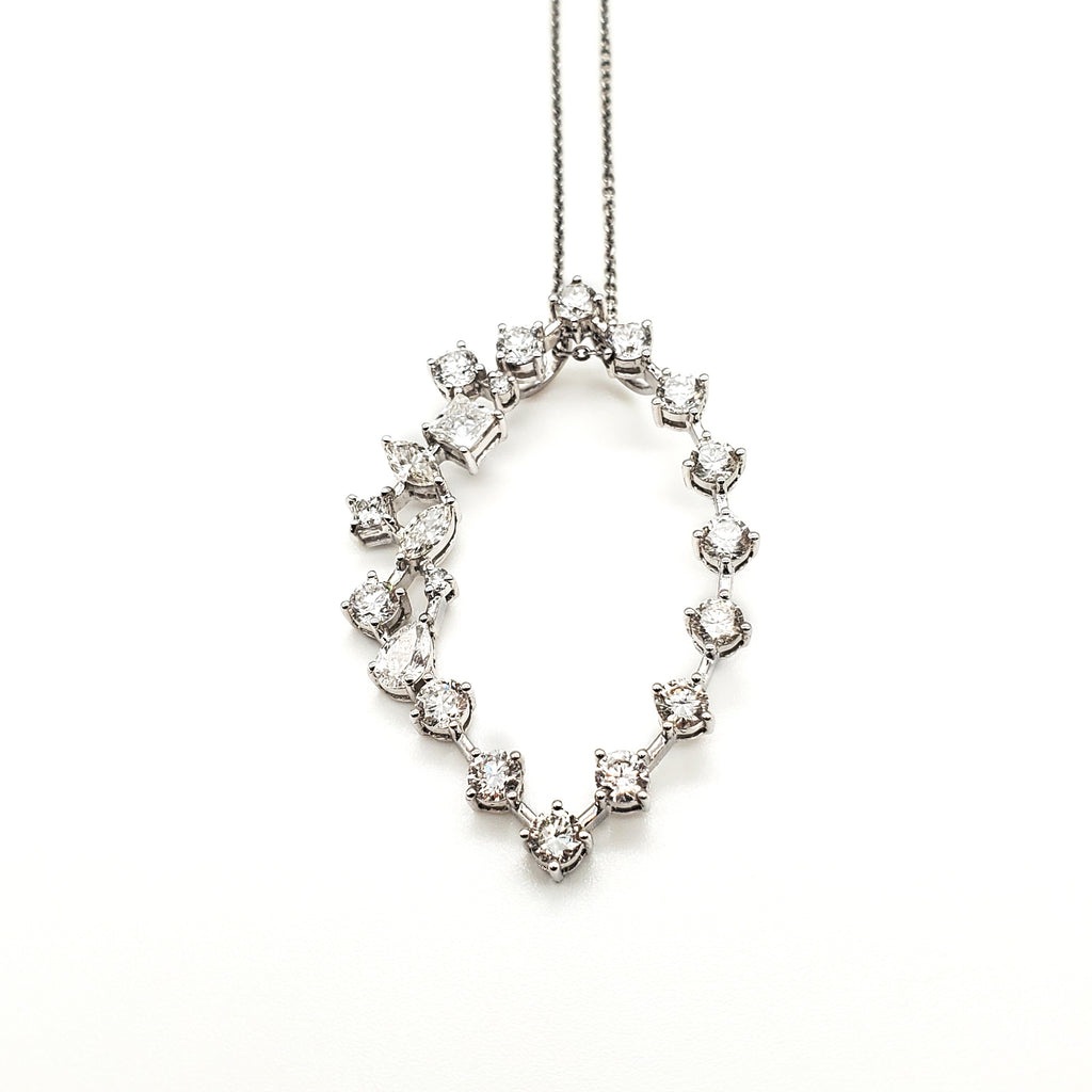 Marquise Shape Fancy Diamond Pendant image 0