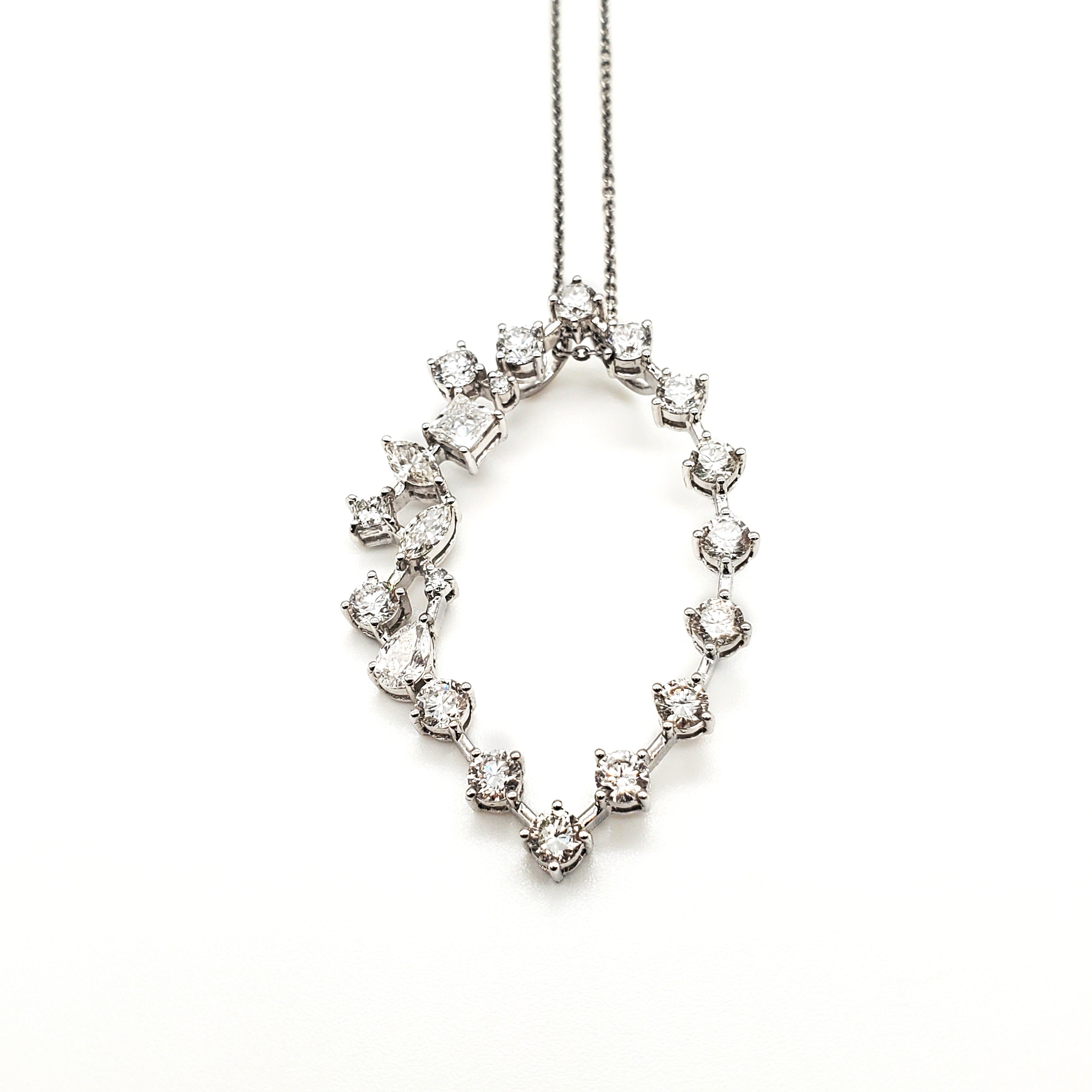 Marquise Shape Fancy Diamond Pendant image 0