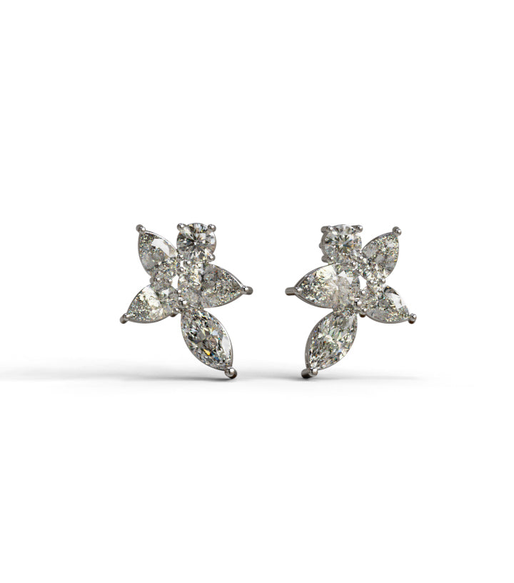 Fancy Cluster Stud Earring image 1