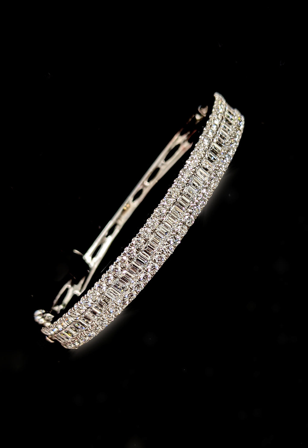 Emerald Cut Diamond Bangle image 3