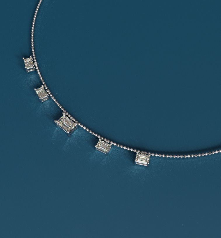 Selected Emerald cut necklace image 3
