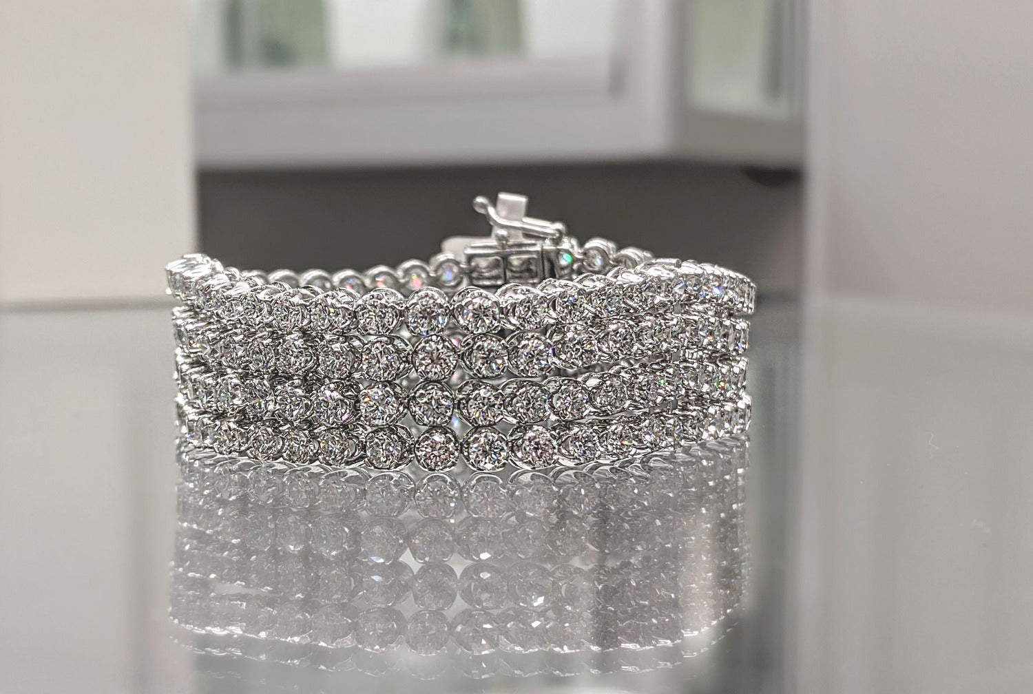 Four Row Tennis Diamond Bracelet image 2