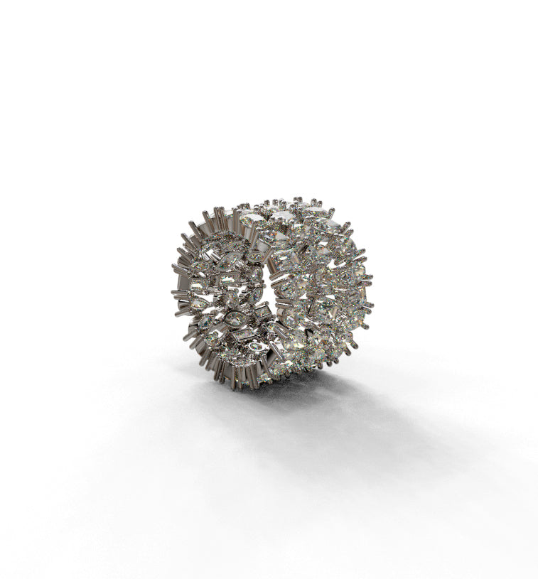 Wide Fancy Diamond Ring image 5