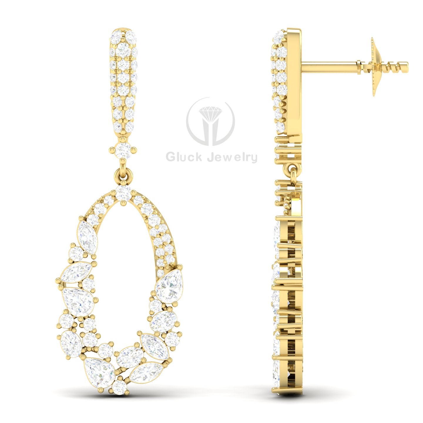 Fancy Shape Drop Dangle Earring image 4