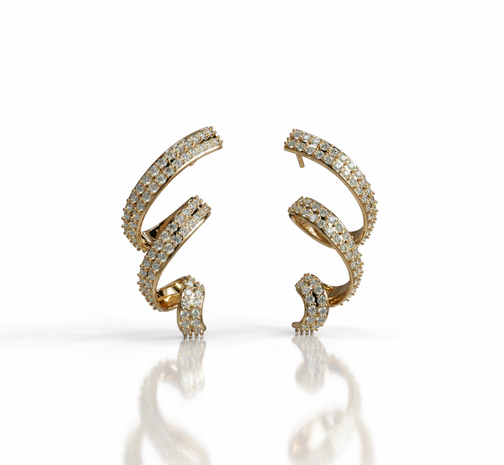 Circular Diamond Earring image 8