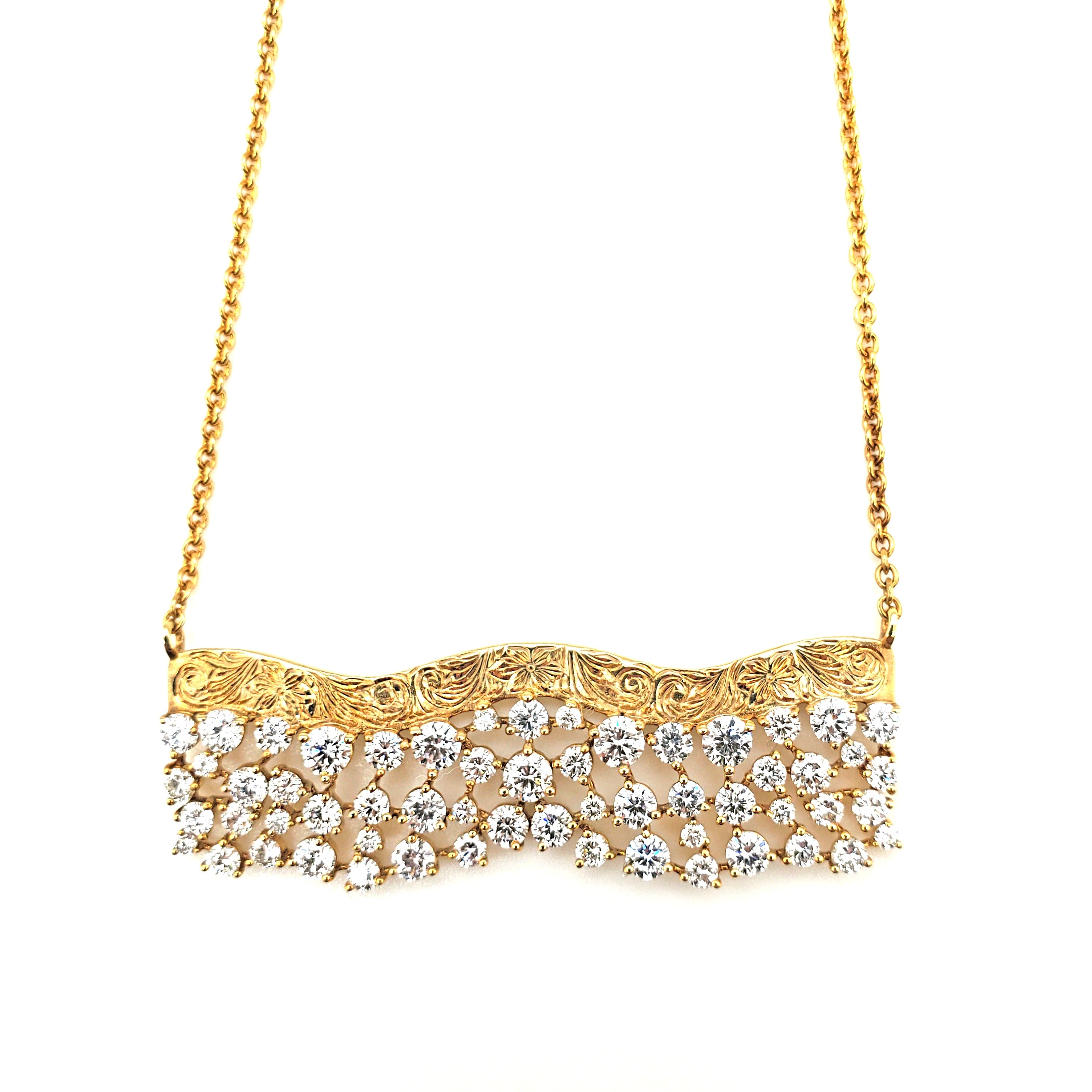 Gold Bar Cluster Necklace image 0