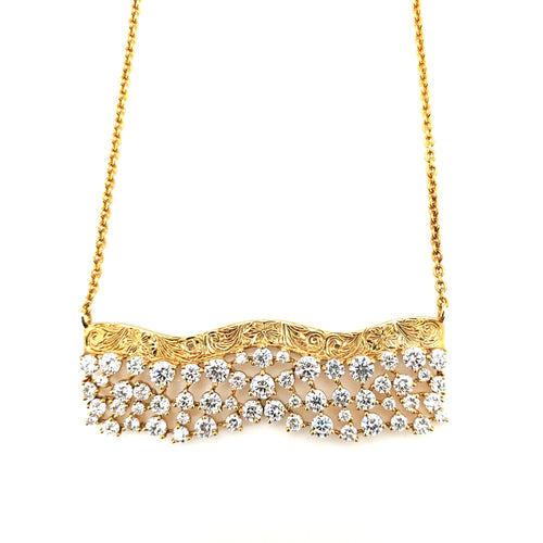 Gold Bar Cluster Necklace image 0