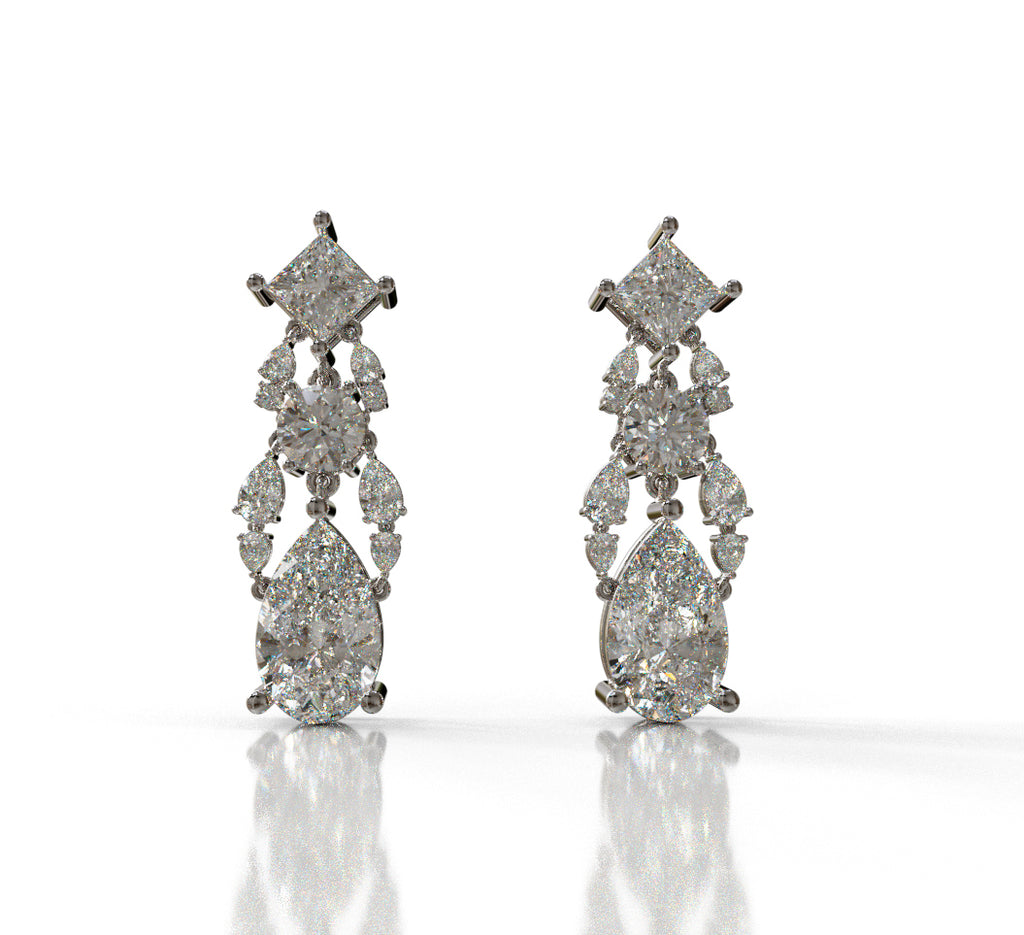 Cathedral  Fancy Shapes Diamond Dangle Earring image 13