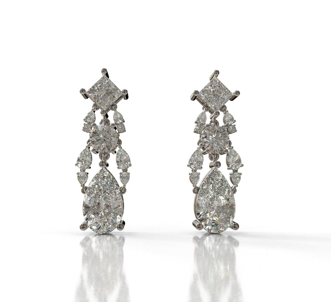 Cathedral  Fancy Shapes Diamond Dangle Earring image 13