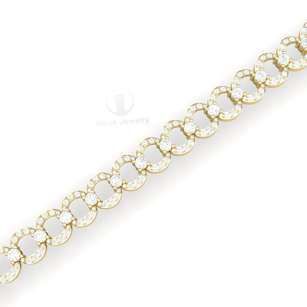 Circles with Round Diamond Bracelet image 4